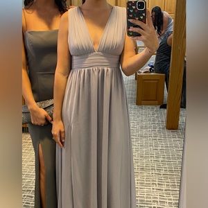 Lulus Heavenly Hues Light Grey Maxi dress